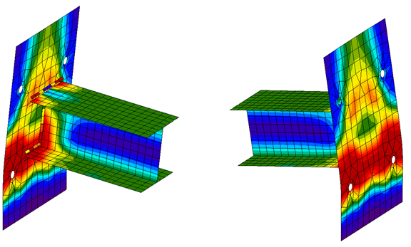 Cantilever example deformed